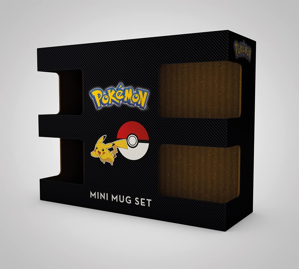 GB Eye Pokémon Pikachu Set of 4 Espresso Mugs - Cute Collectible Coffee Cups for Fans, Perfect for Home, Office, or Gift Giving