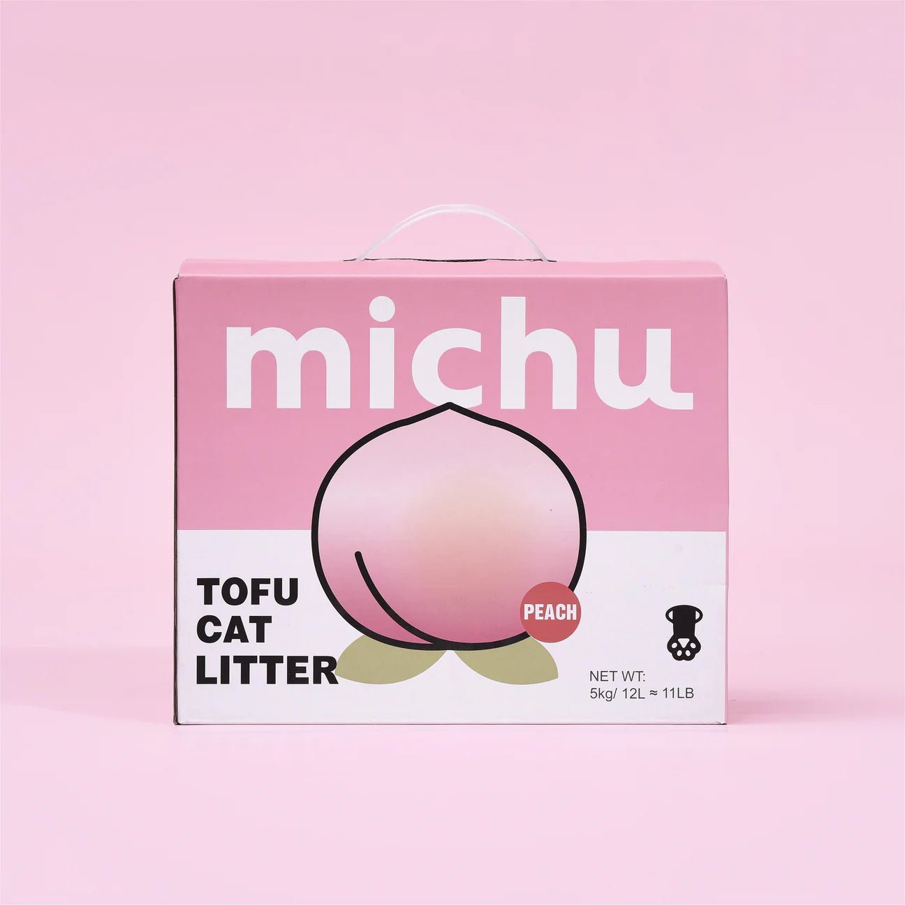 Natural Clumping Tofu Cat Litter Gen3 - Eco-Friendly, Low Dust, Peach Scented (5kg Value Box) | Ideal for Multi-Cat Homes & Odor Control in Small Spaces