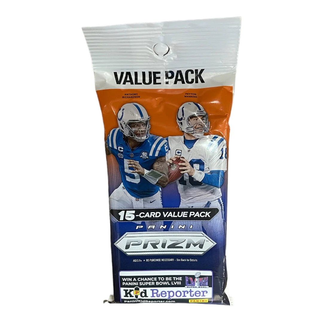 2023 Panini Prizm Football Trading Cards Value Pack - 10 Cards per Pack, NFL Collectibles for Sports Fans & Card Collectors - Perfect for Gifts, Trading, and Display