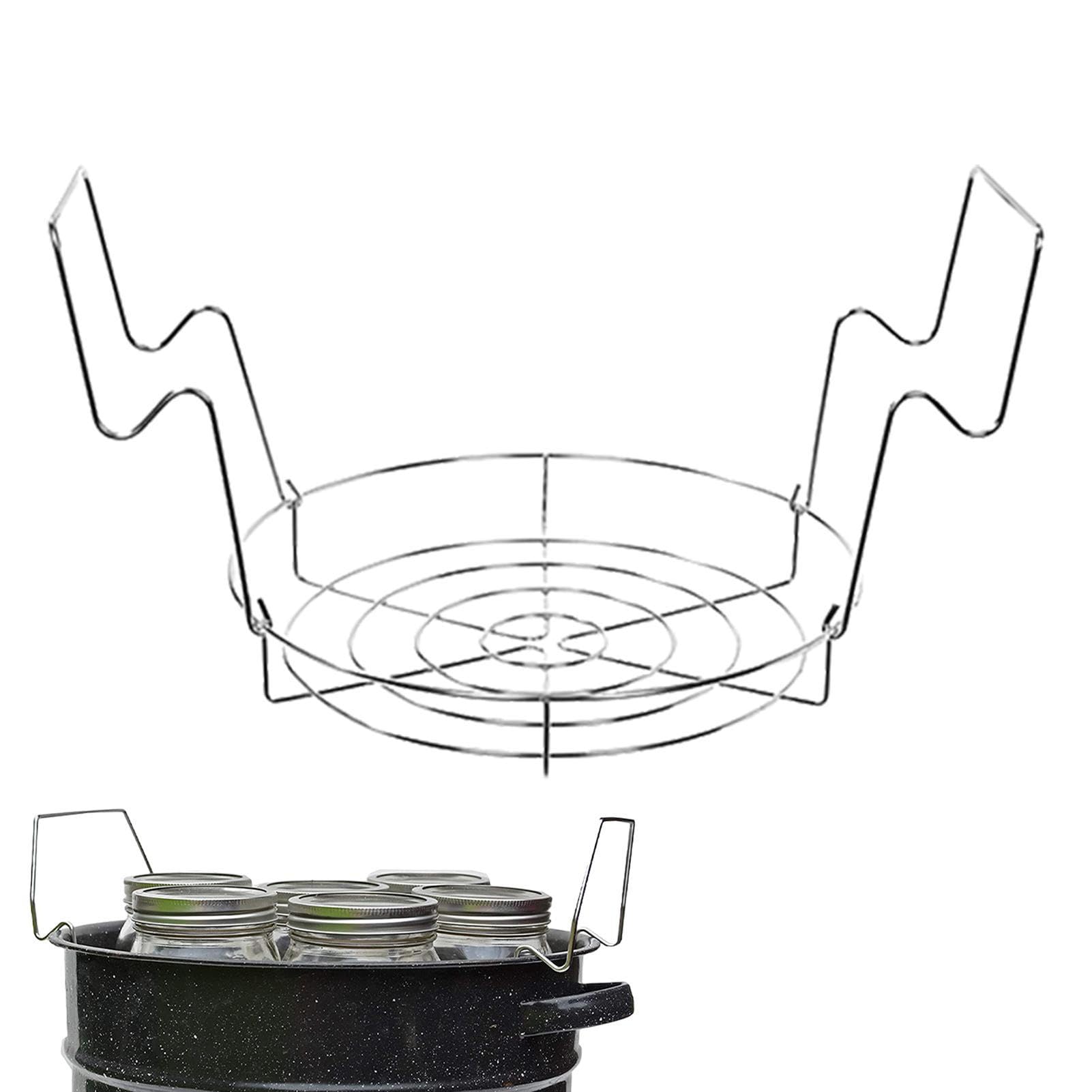 Stainless Steel Canning Rack for Stock Pot - Steamer Rack with Handles for Mason Jars, Anti-Scalding Wire Stand - Perfect for Home Canning, Preserving, and Steam Cooking
