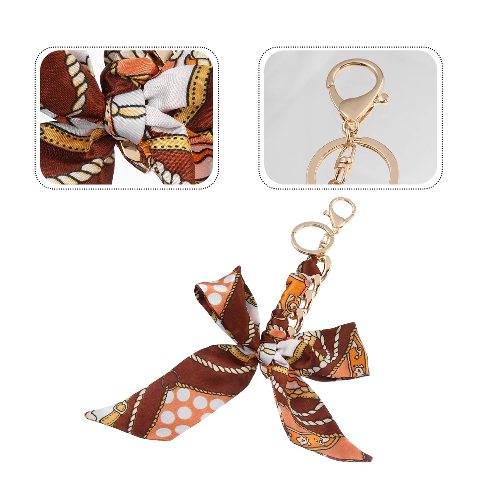 OSALADI Bowknot Silk Ribbon Keychain - Elegant Handbag Handle Decor for Purse, Tote & Shoulder Bags | Perfect Gift for Women, Fashion Accessory for Parties, Weddings & Daily Use