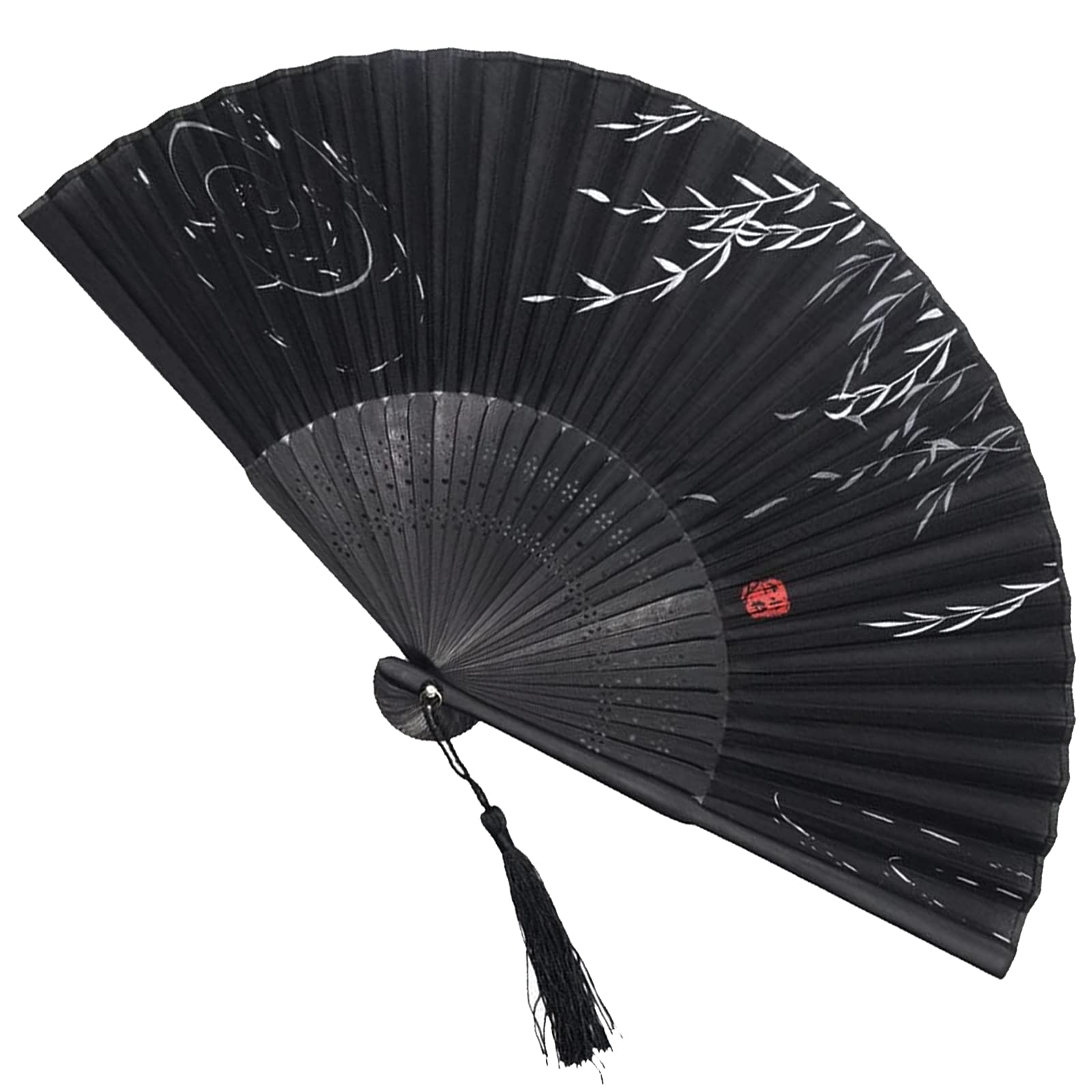 Vintage Chinese Style Foldable Handheld Fan - Bamboo Frame & Fabric Design for Wedding, Party, Dance & Home Decoration | Portable Cooling Fan for Summer Outdoors, Travel & Events