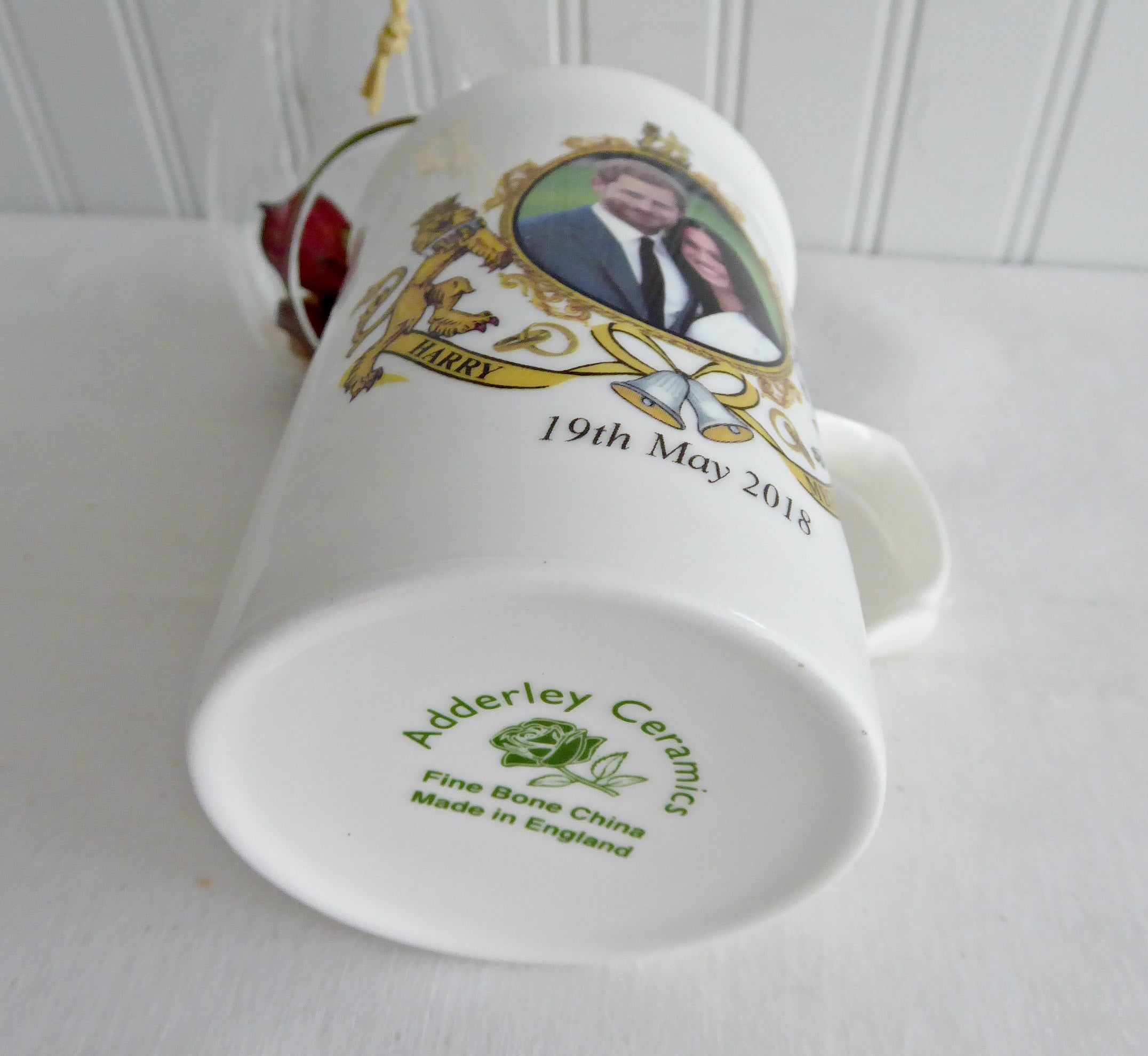 Prince Harry & Meghan Markle Royal Wedding Commemorative Mug - Adderley Fine Bone China Collectible (2018 Edition) - Perfect for Tea, Coffee & Royal Memorabilia Collectors