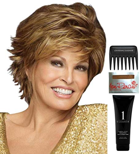Raquel Welch Fascination Wig Bundle - 5 Piece Set (RL1216) with Christy's Wigs Q&A Booklet, Wig Shampoo, Cap & Wide Tooth Comb | Perfect for Cosplay, Costume Parties & Everyday Hair Styling