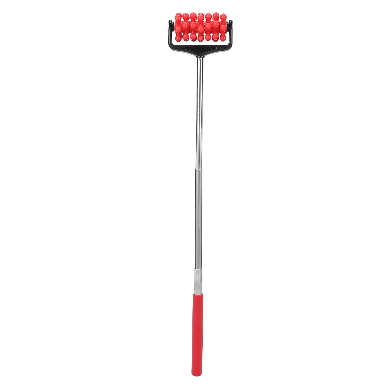 Telescopic Massage Roller Stick for Muscle Pain Relief - Portable Back & Leg Massager for Men & Women - Adjustable Deep Tissue Massage Tool for Sore Muscles (Red) - Perfect for Post-Workout Recovery & Home Use