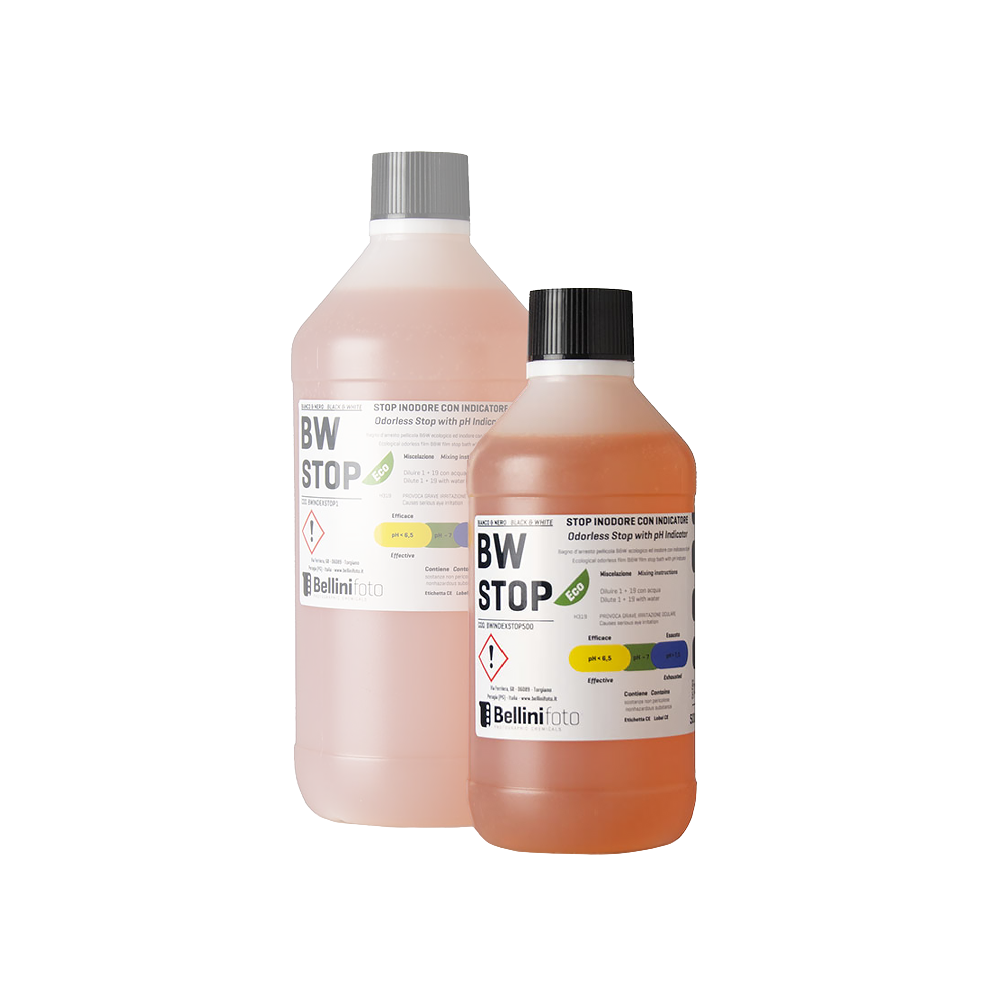 Bellini Odorless Stop Bath with pH Indicator - 500ml for Film & Photo Development | Darkroom Chemical Solution for Photographers