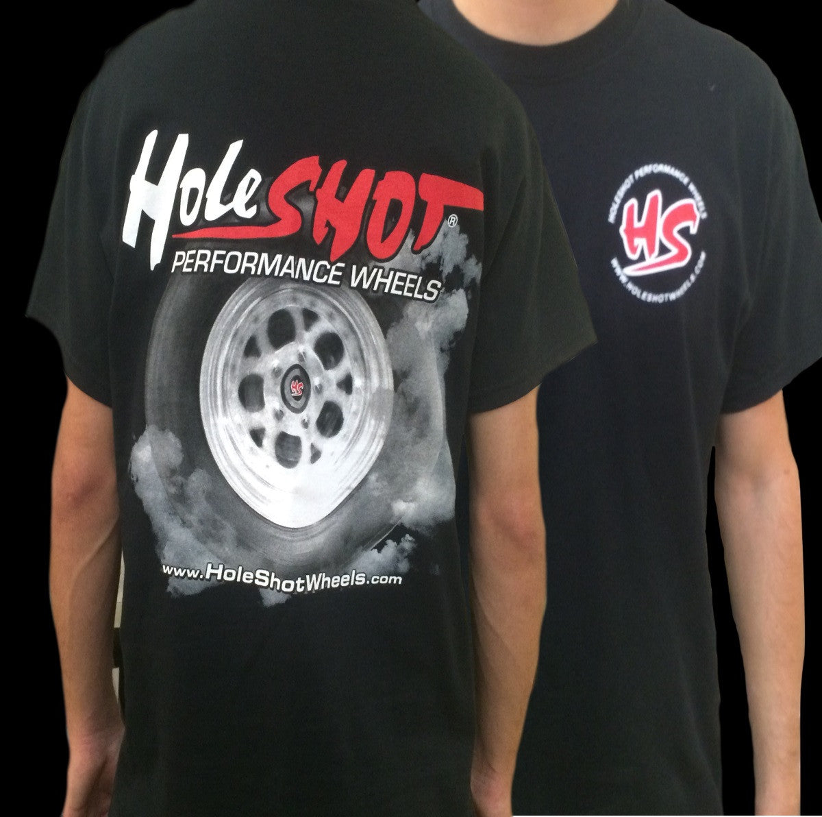 Holeshot Burnout Graphic T-Shirt for Men - Black Cotton Tee - Perfect for Motorcycle Riders, Car Enthusiasts & Racing Fans