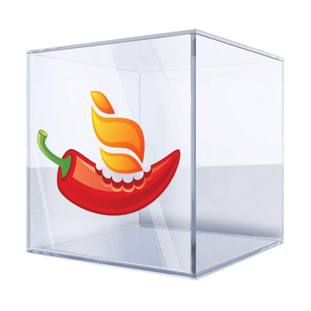 Spicy Red Hot Chili Pepper Sticker Decal - 30 x 19.8 Inch Mexican Food Theme - Perfect for Laptops, Water Bottles & Kitchen Decor