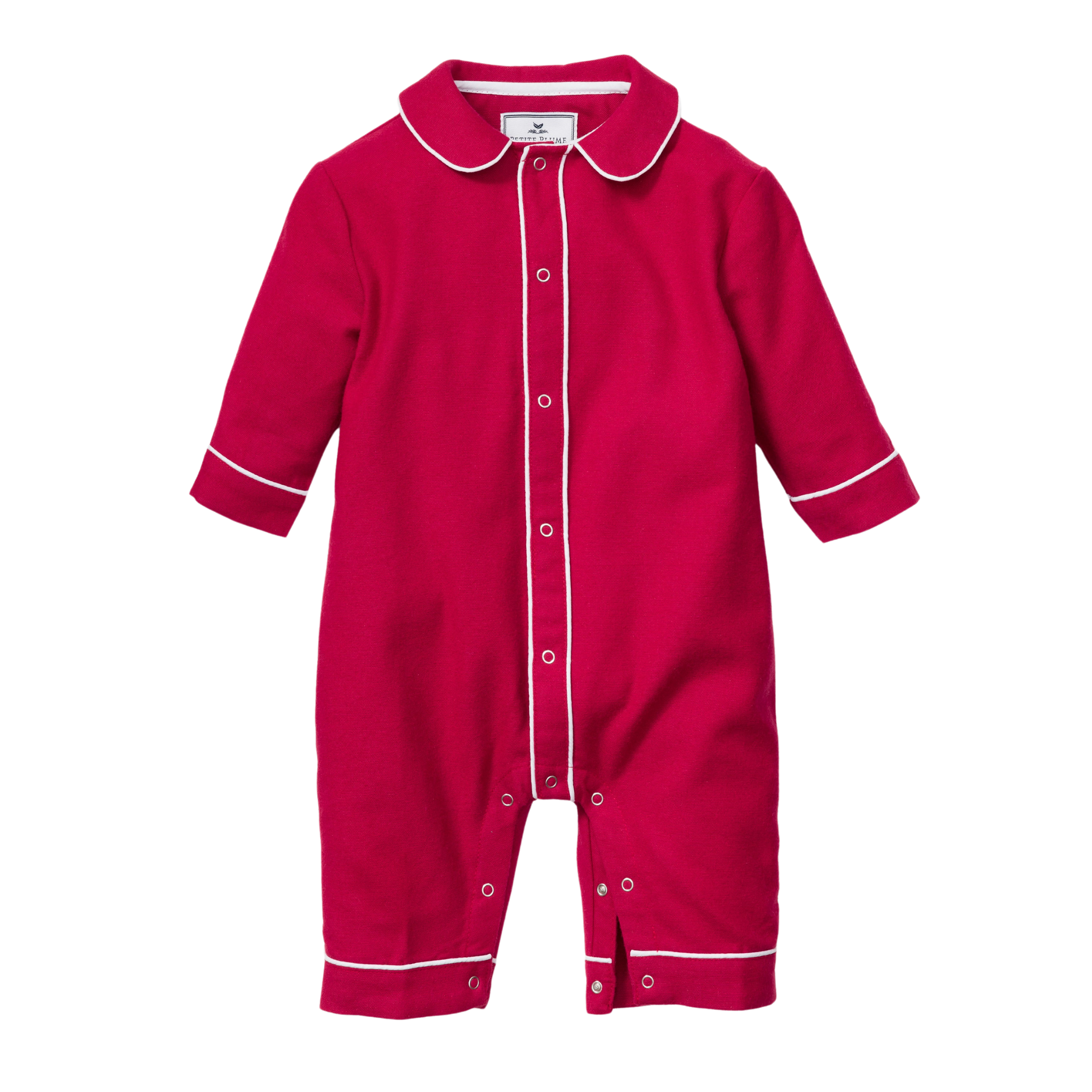 Soft Red Flannel Cambridge Romper for Baby - Cozy & Comfortable Outfit for Playtime & Family Photos