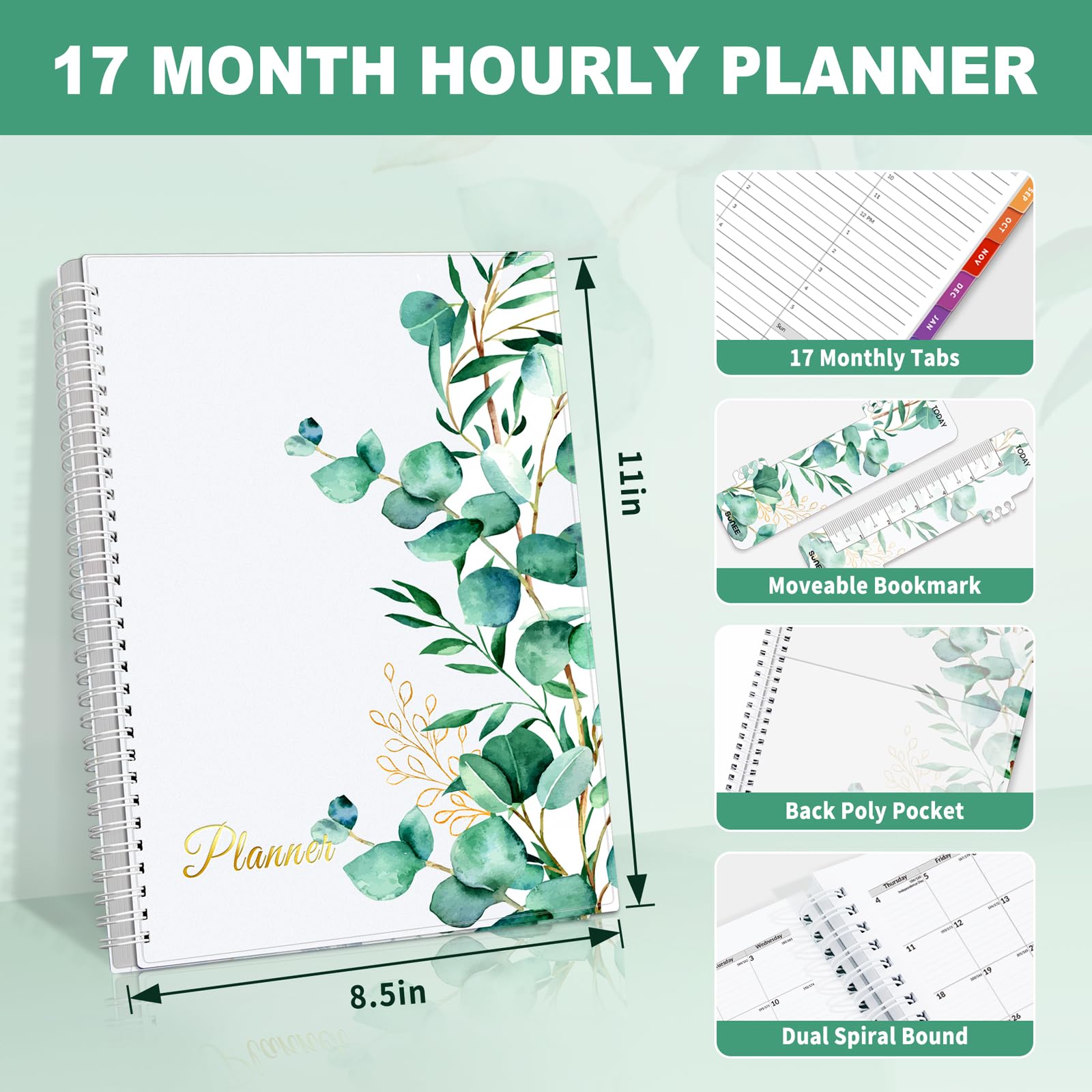 **SUNEE 2024-2025 Academic Planner – 17-Month Appointment Book (8.5