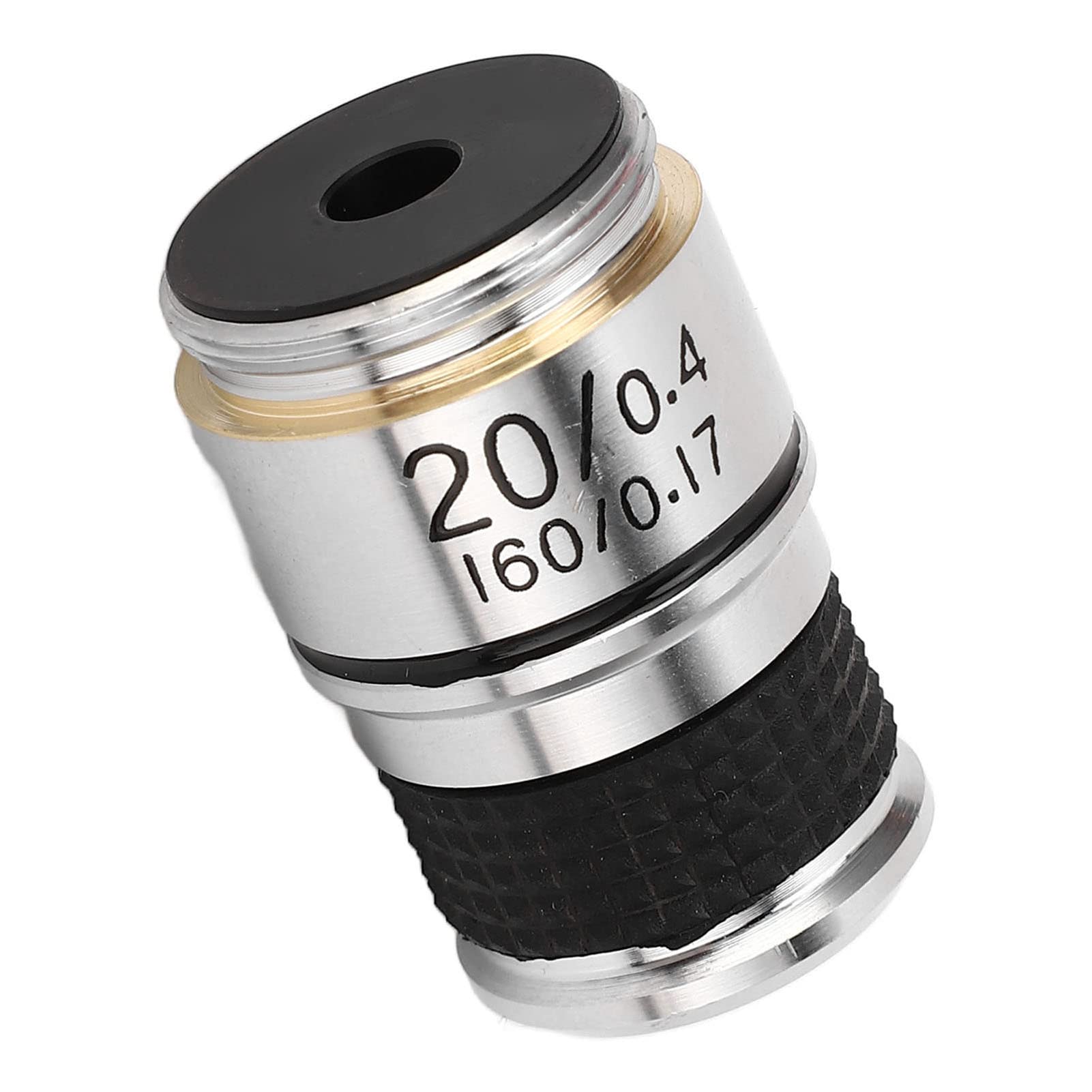 Premium RMS 20X Microscope Objective Lens - Alloy Construction with Chrome Plating | High Durability, Polished Optics | Ideal for Laboratory Research, Education & Scientific Observation