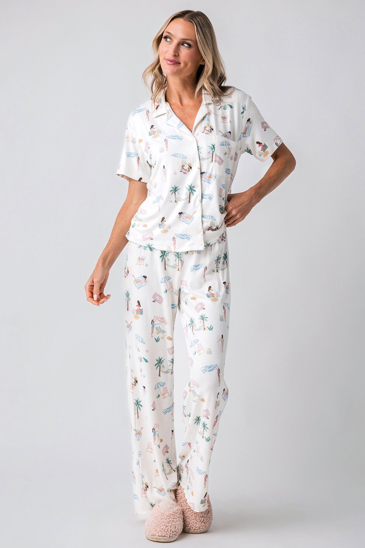 Z Supply Women's Beach Days Pajama Top - Soft & Comfortable Sleepwear for Lounge, Vacation & Relaxation at Home
