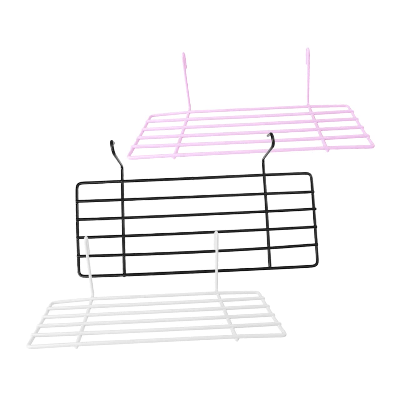 3-Piece Iron Parakeet Platform - Wall Mount Bird Cage Perch & Accessory for Small Birds - Perfect for Budgies, Cockatiels & Finches - Cage Decor & Play Area