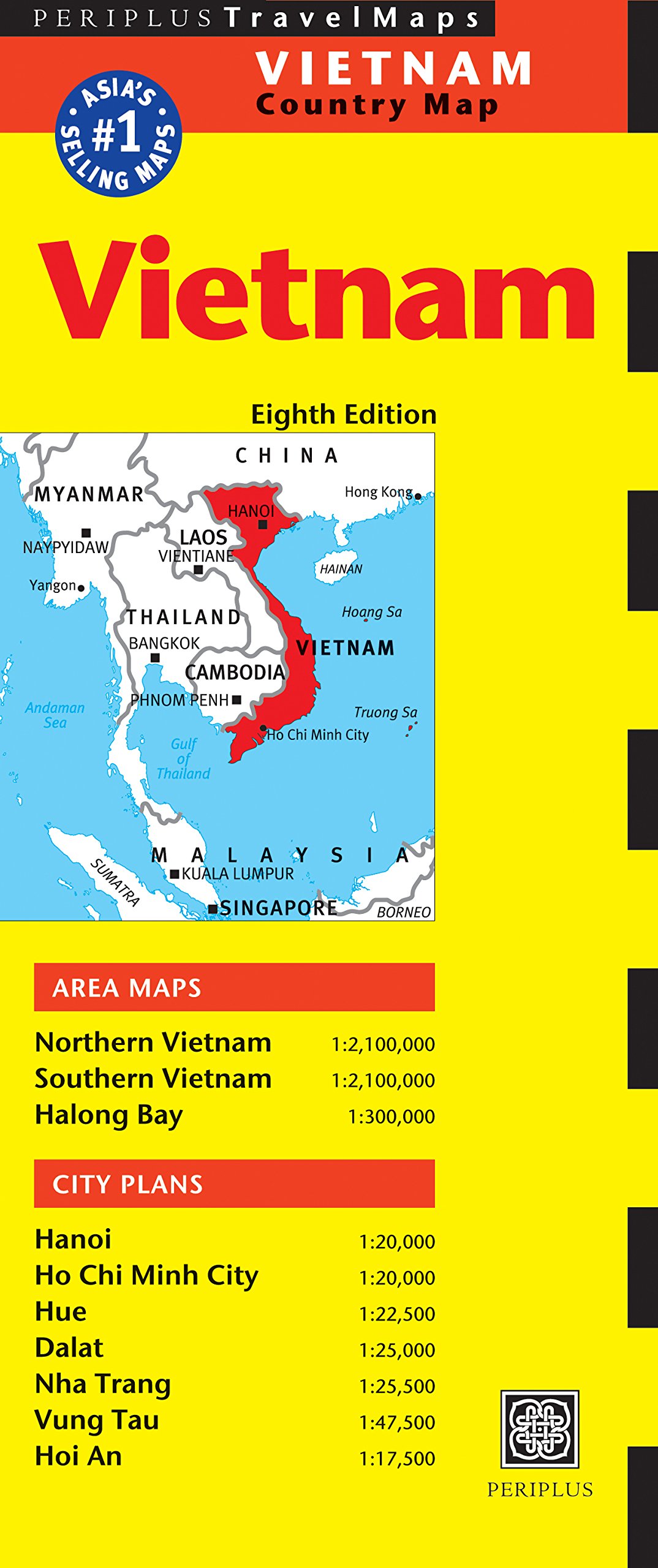 Vietnam Travel Map 8th Edition - Periplus Country Map | Detailed & Updated Road Atlas for Tourists & Backpackers | Perfect for Road Trips, Hiking & Adventure Travel