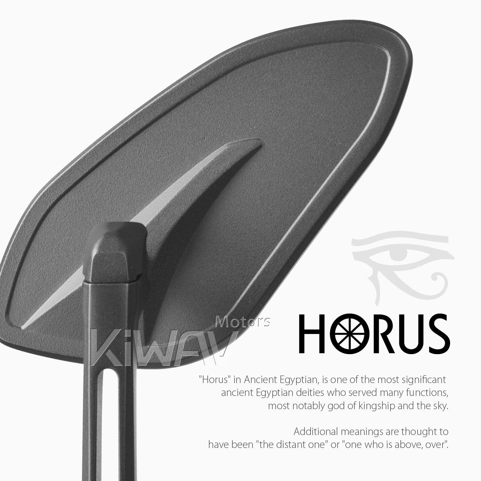 KiWAV Bar End Mirrors - Black for Triumph Water-Cooled Motorcycles - Enhance Visibility & Style for Urban Commuting & Adventure Riding