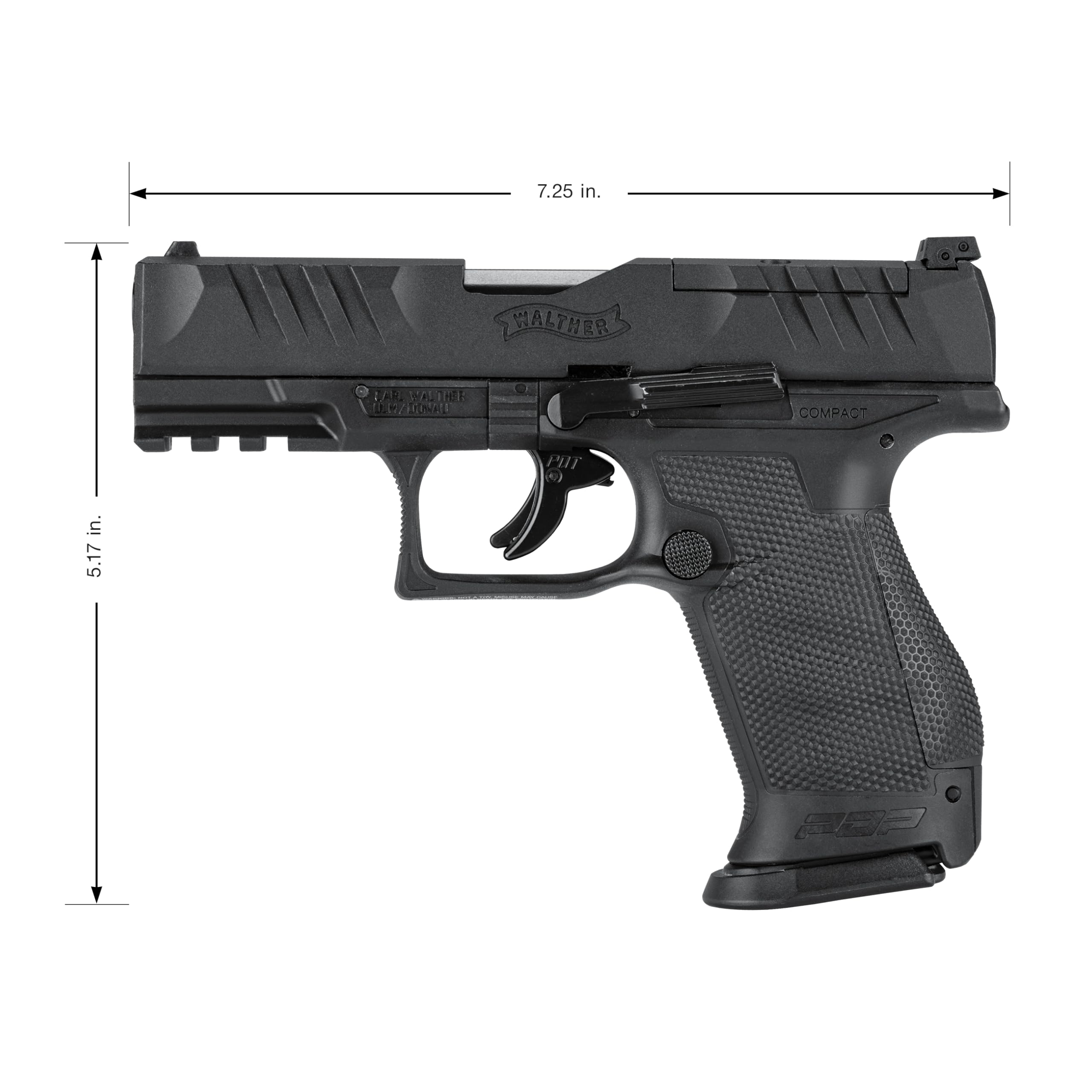 T4E Walther PDP Compact .43 Caliber Training Pistol Paintball Gun Marker - Realistic Airsoft Training, Tactical Drills & Outdoor Shooting Practice