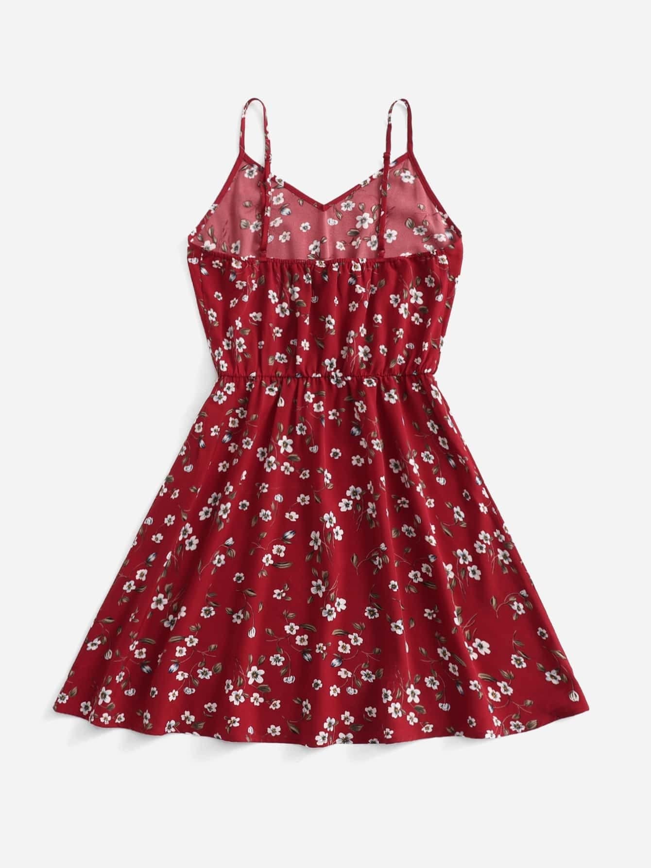 Women's Floral Mini Dress - Short Sleeve Loose Cami Tunic Summer Dress for Casual Wear, Beach Outings & Date Nights (Multicolor, XS)