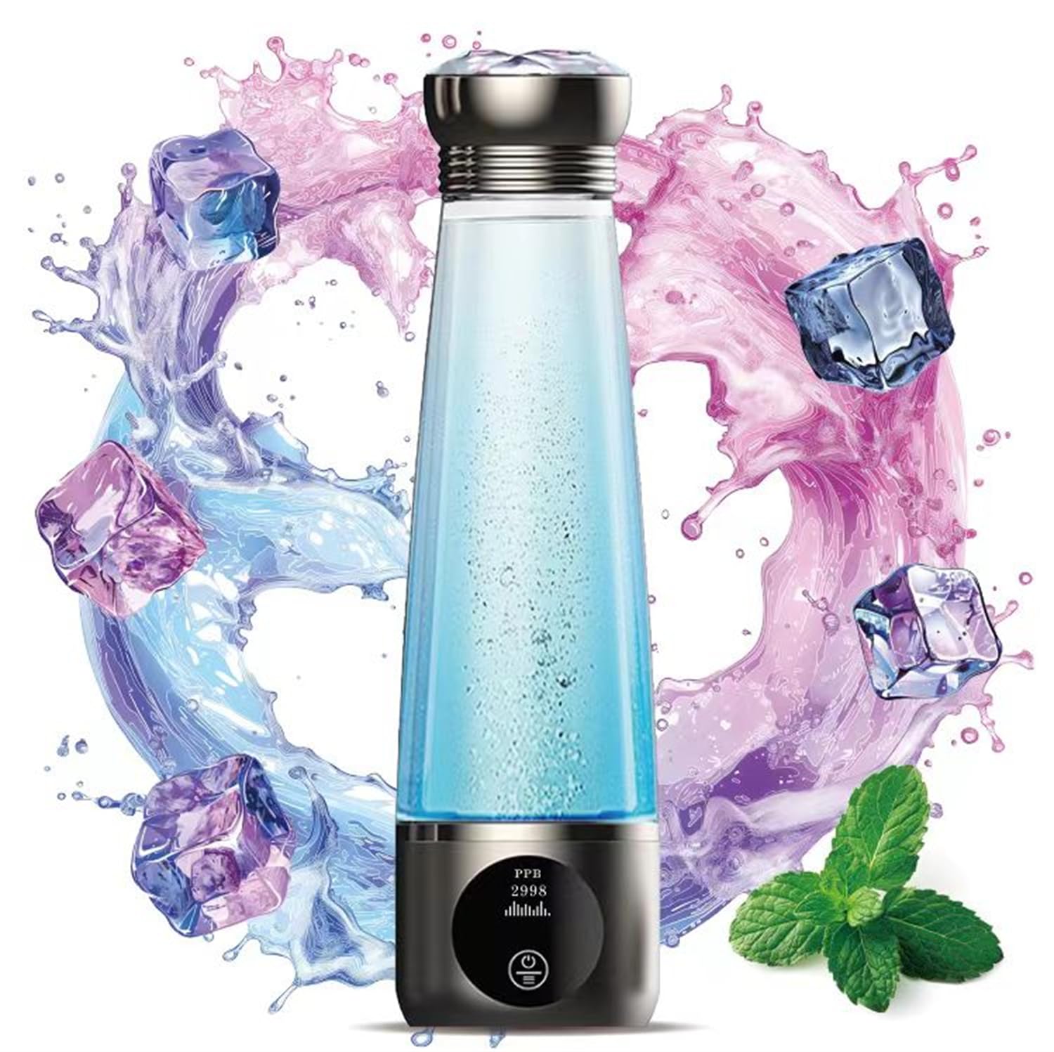 Hydrogen Water Bottle 3000ppb with PEM/SPE Tech for Home & Travel