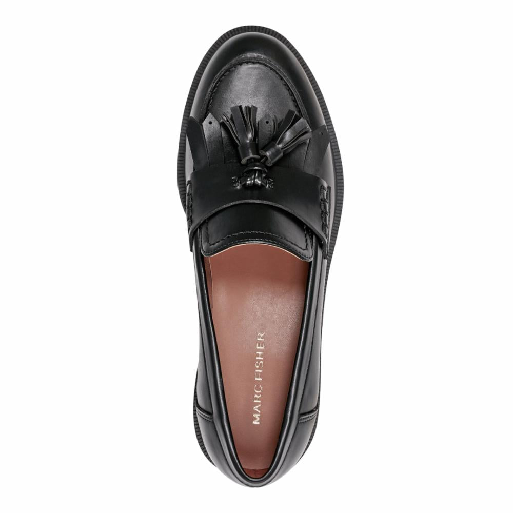 Marc Fisher Women's Johnie Black Leather Ankle Boots - Stylish & Comfortable for Work, Casual Outfits & Fall Fashion