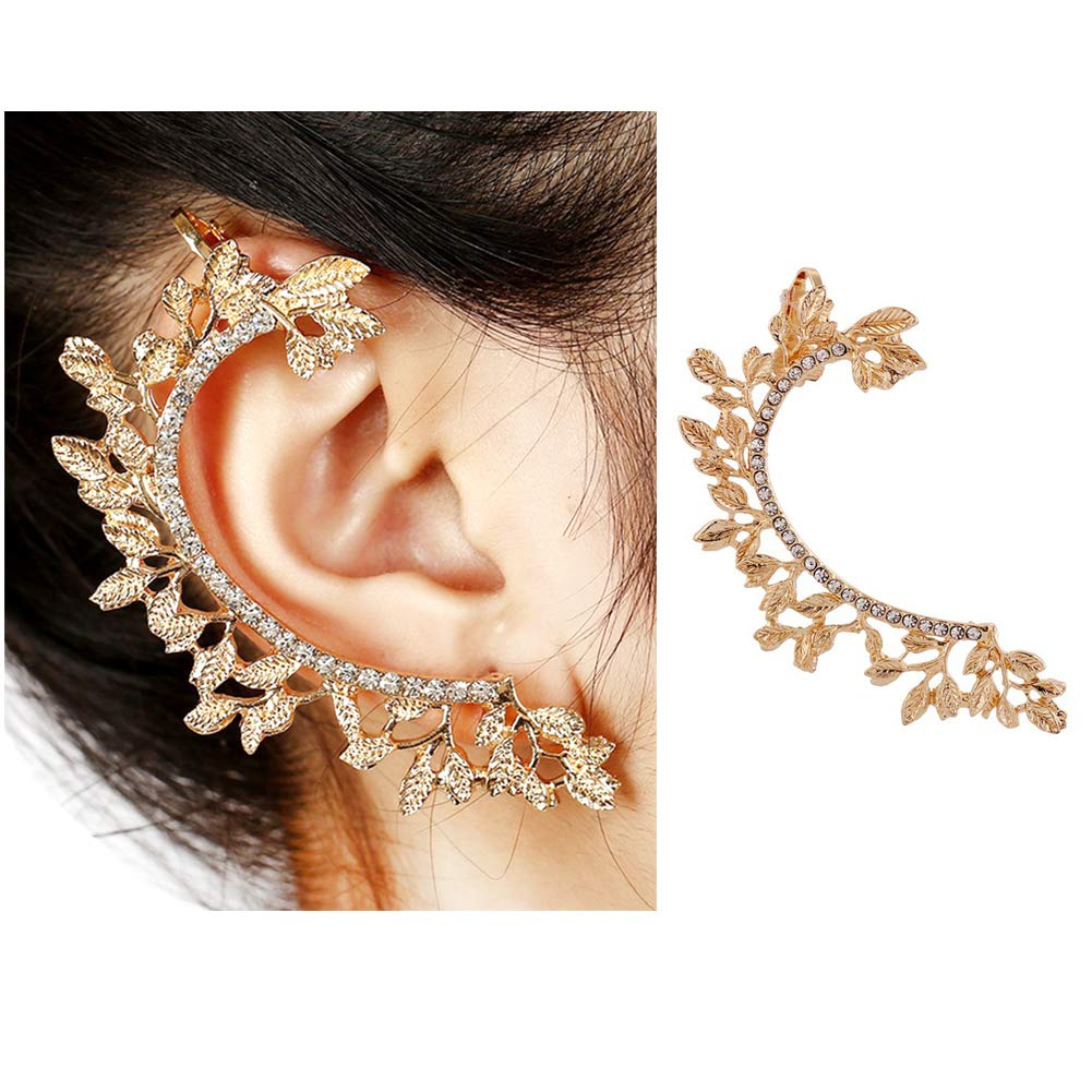 Galaxia Air Crystals Ear Cuff Hoop - Hypoallergenic Climber Earrings for Parties