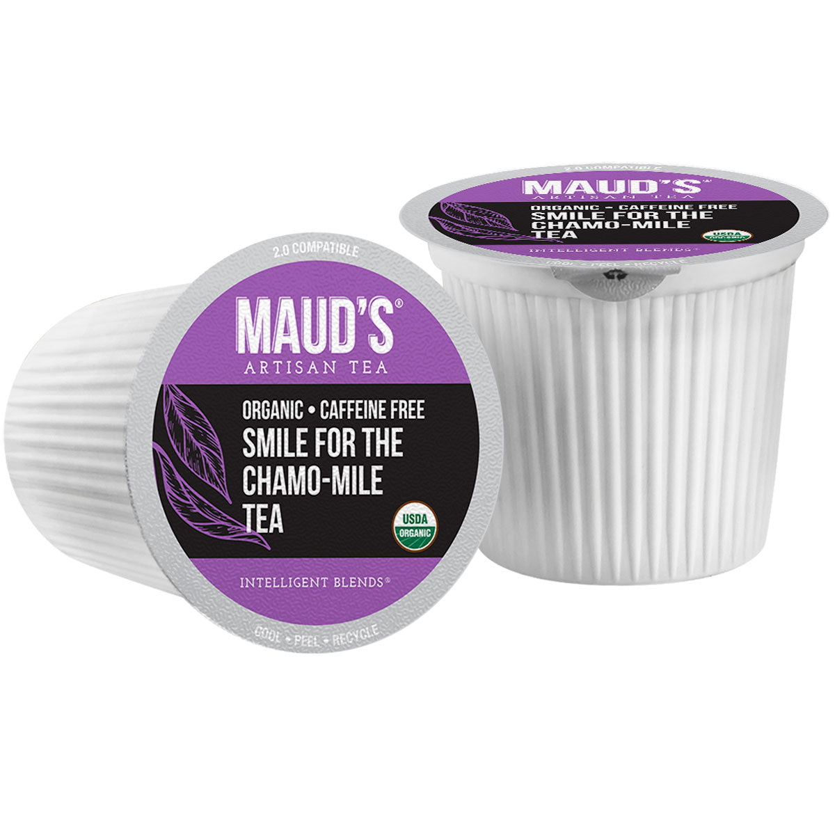 Organic Chamomile Lavender Tea Pods by Maud's - Relaxing Herbal Tea for Stress Relief & Better Sleep - Perfect for Evening Relaxation & Meditation