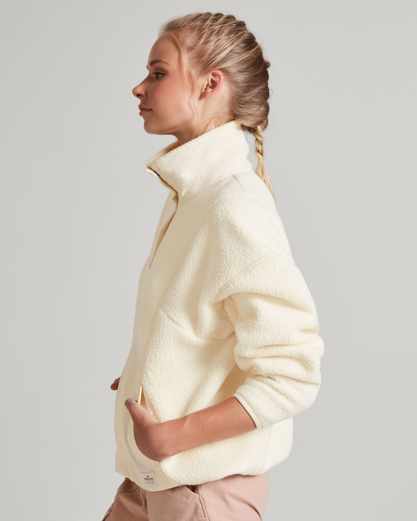 Co Z High Pile Women's Pullover Sweater - Soft Natural Color Winter Knit Top for Casual Wear & Outdoor Activities
