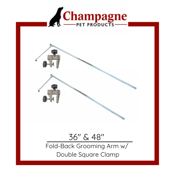 Champagne Fold Back Square Grooming Arms with Double Square Clamp - 36