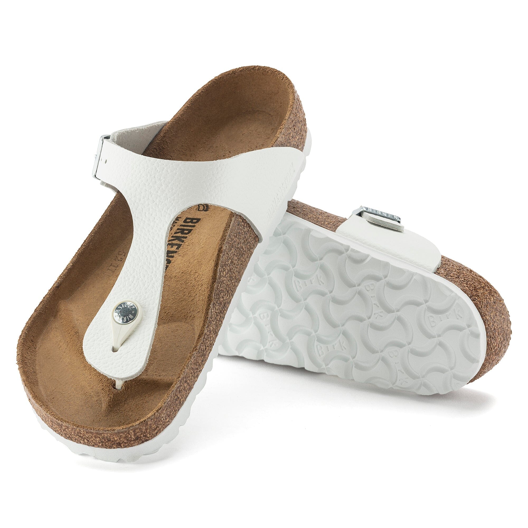 BIRKENSTOCK GIZEH Leather Sandals for Women - Comfortable Cork Footbed & Adjustable Straps - Perfect for Summer, Beach, and Casual Wear