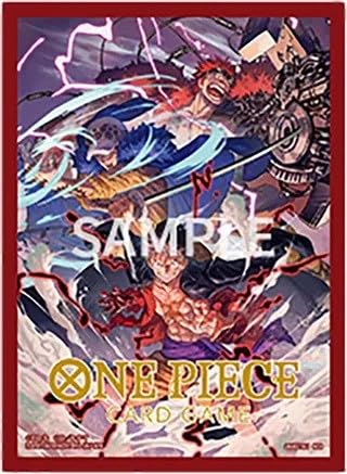 BANDAI NAMCO One Piece Card Game Official Sleeves - Three Captains Design (70-Pack) | Premium Trading Card Protectors for Collectors & TCG Players | Perfect for Card Storage, Deck Protection & Game Nights
