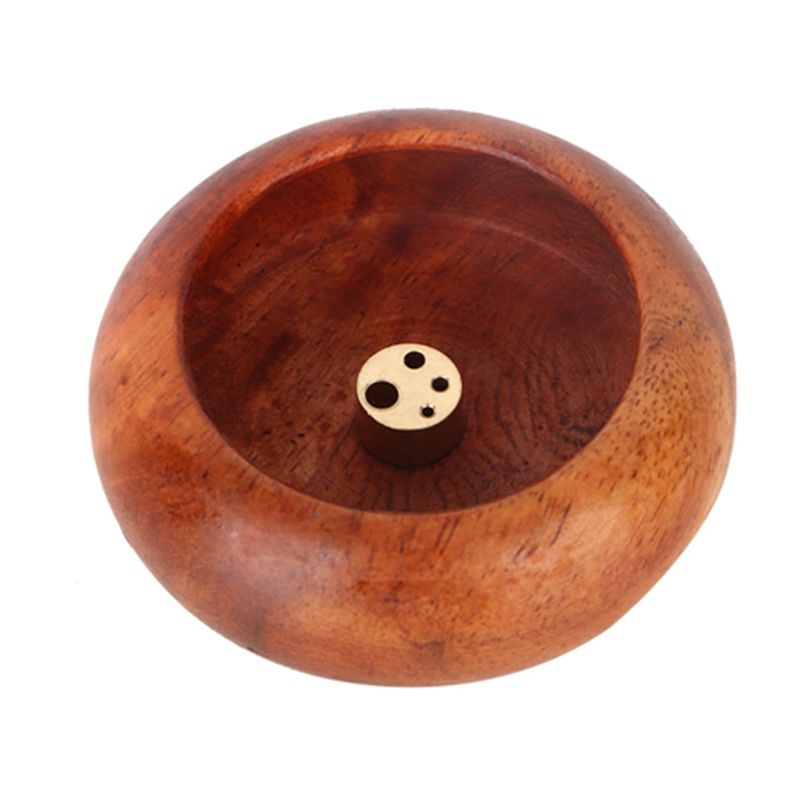 Premium Rosewood Incense Holder - Mini Round Bowl Design for Incense Sticks | Buddhist Supplies & Meditation Accessories | Perfect for Home Altar, Yoga Studio, and Spiritual Practices