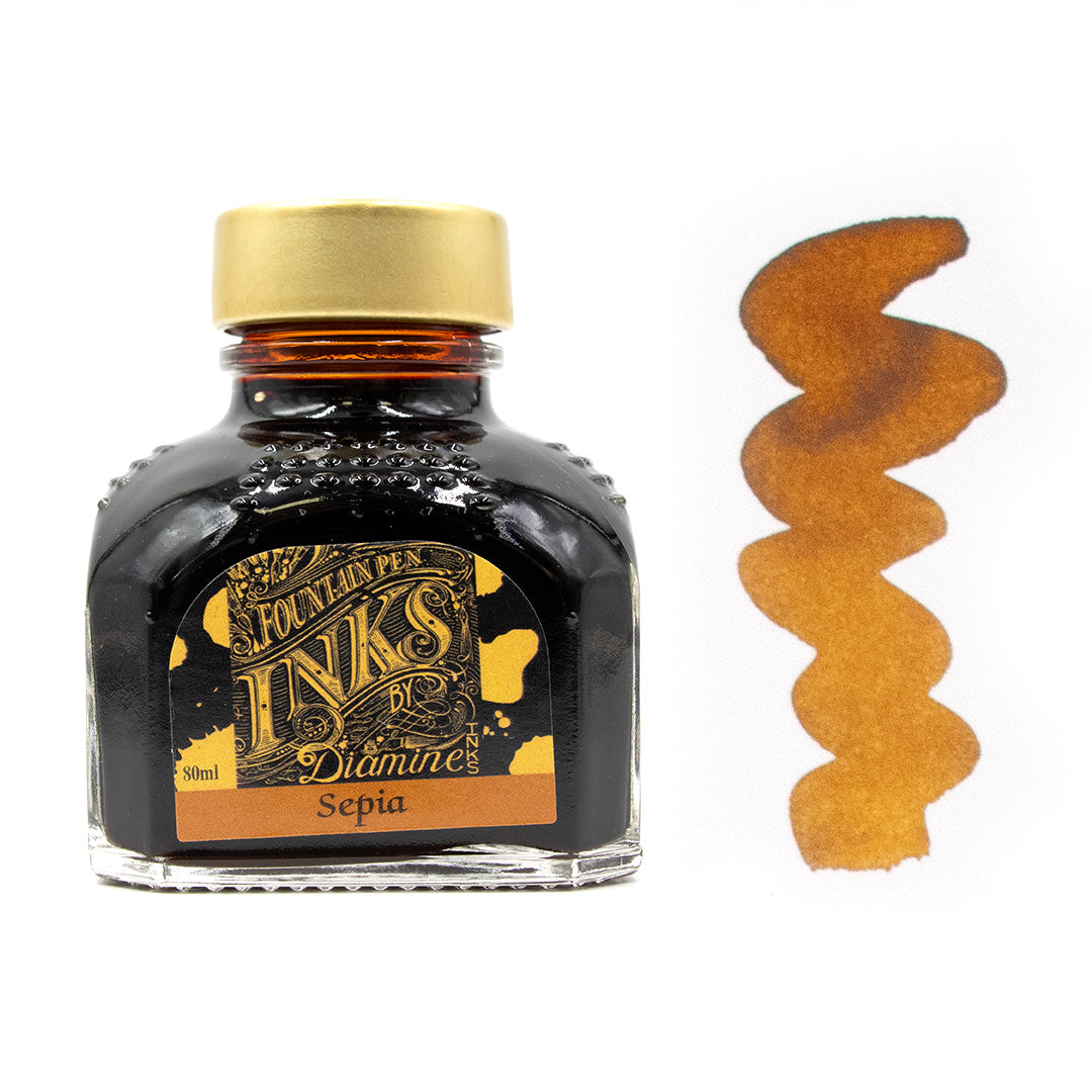 Premium Diamine Ink Bottle 80ml - Vibrant Fountain Pen Ink for Calligraphy, Journaling & Artistic Writing - Smooth Flow & Rich Colors