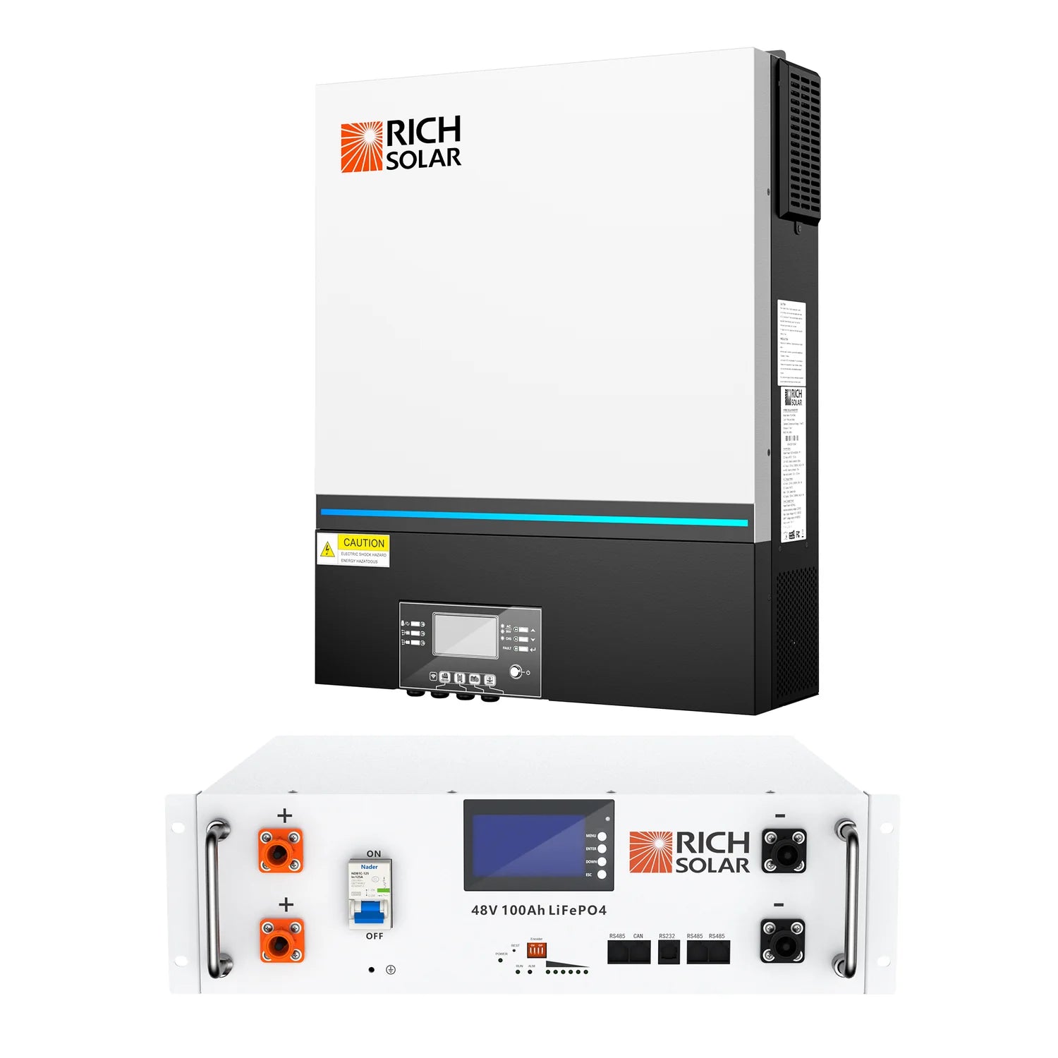 Rich Solar 6500 Watt (6.5KW) 48V Off-Grid Hybrid Solar Inverter for Home, RV & Cabin - Pure Sine Wave Power Converter with MPPT Charger | Backup Energy Solution for Power Outages & Off-Grid Living