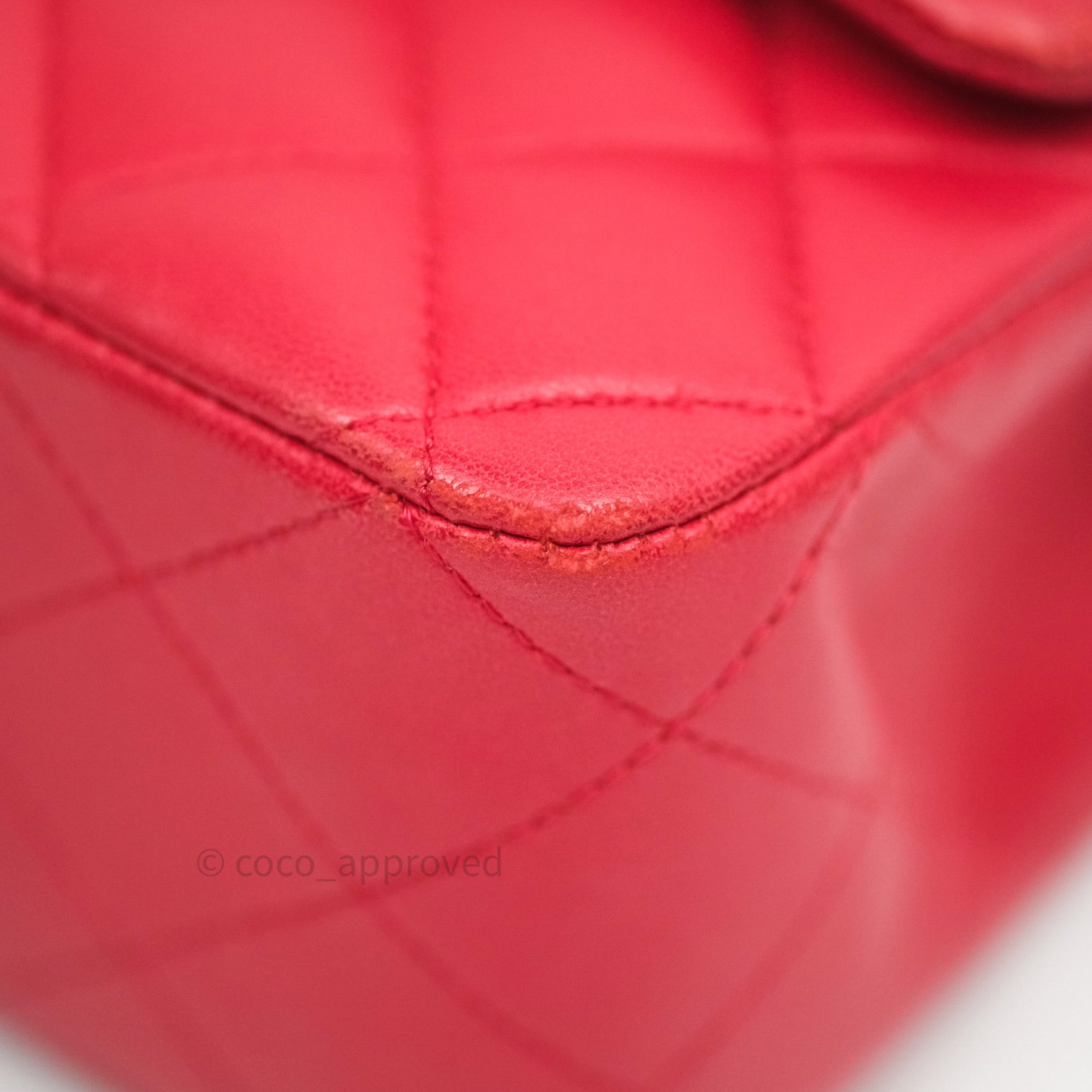 Chanel Classic Medium Double Flap Bag - Red Lambskin Leather with Silver Hardware | Luxury Handbag for Women, Perfect for Date Night & Special Occasions