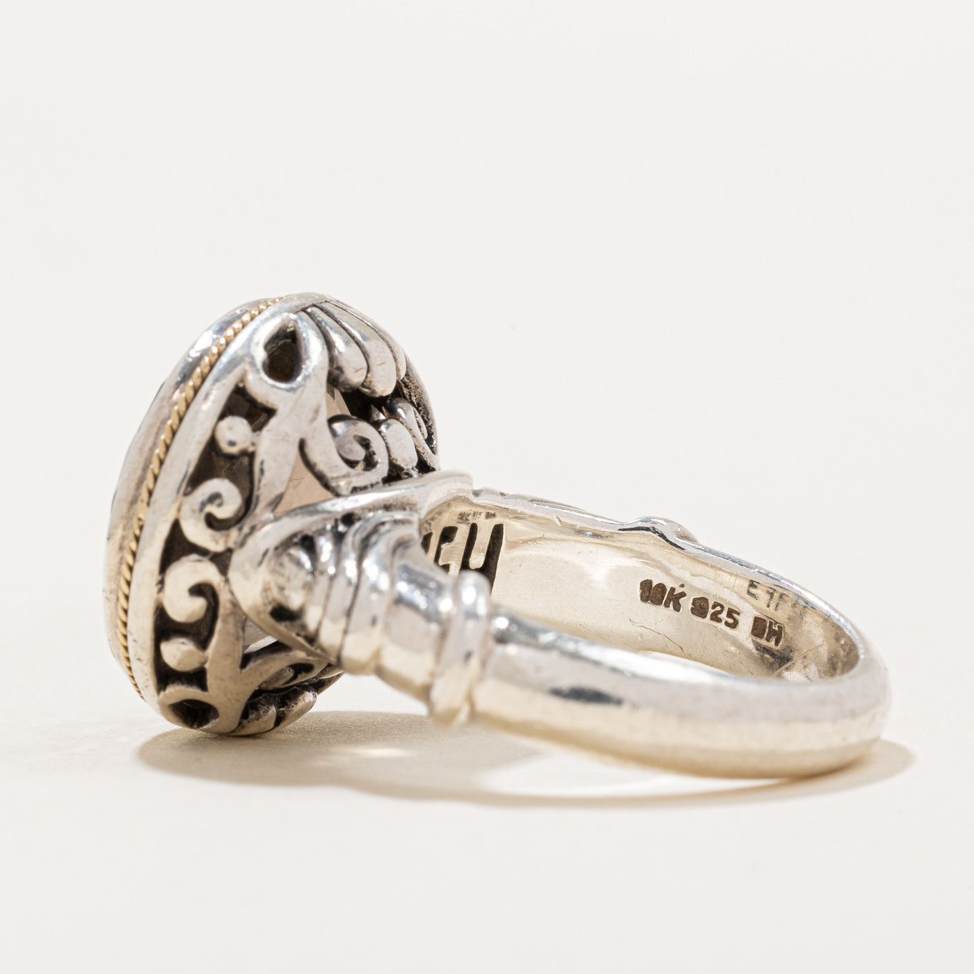 Effy Smoky Quartz Cocktail Ring - 8.50 Carat Genuine Stone - Size 6.75 - Elegant Evening Wear & Special Occasion Jewelry