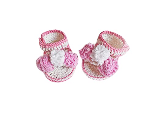 Handmade Crochet Baby Flip Flops - Soft & Comfortable Infant Sandals for Beach, Pool & Summer Outfits
