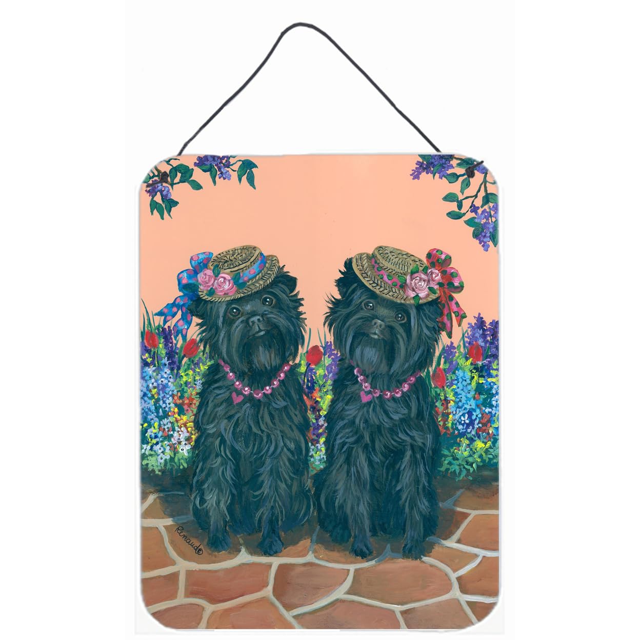 Affenpinscher Sisters Wall Decor - 12x16 Aluminum Metal Sign for Kitchen, Bar, Bathroom & Front Door | Colorful Home Art Plaque | Perfect for Dog Lovers & Pet-Themed Room Decor