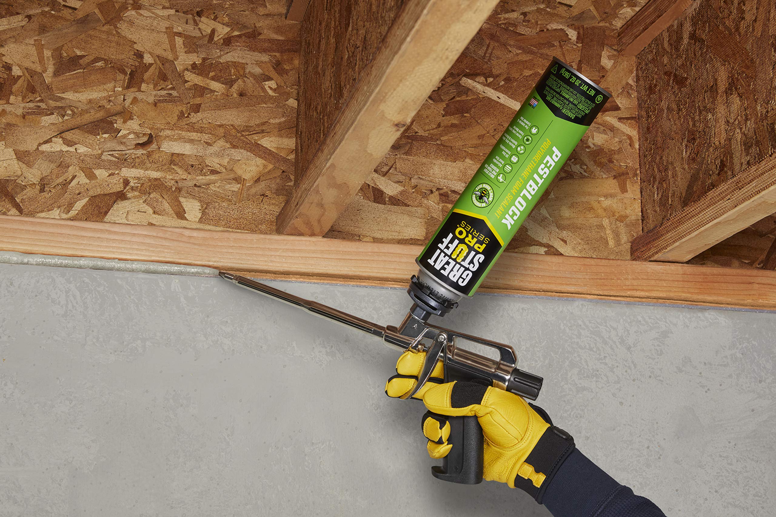 Great Stuff Pro Pestblock Insulating Foam Sealant - 20 fl. oz - Expands to Seal Gaps & Cracks - Pest & Rodent Barrier - Ideal for Home, Garage & Basement Insulation