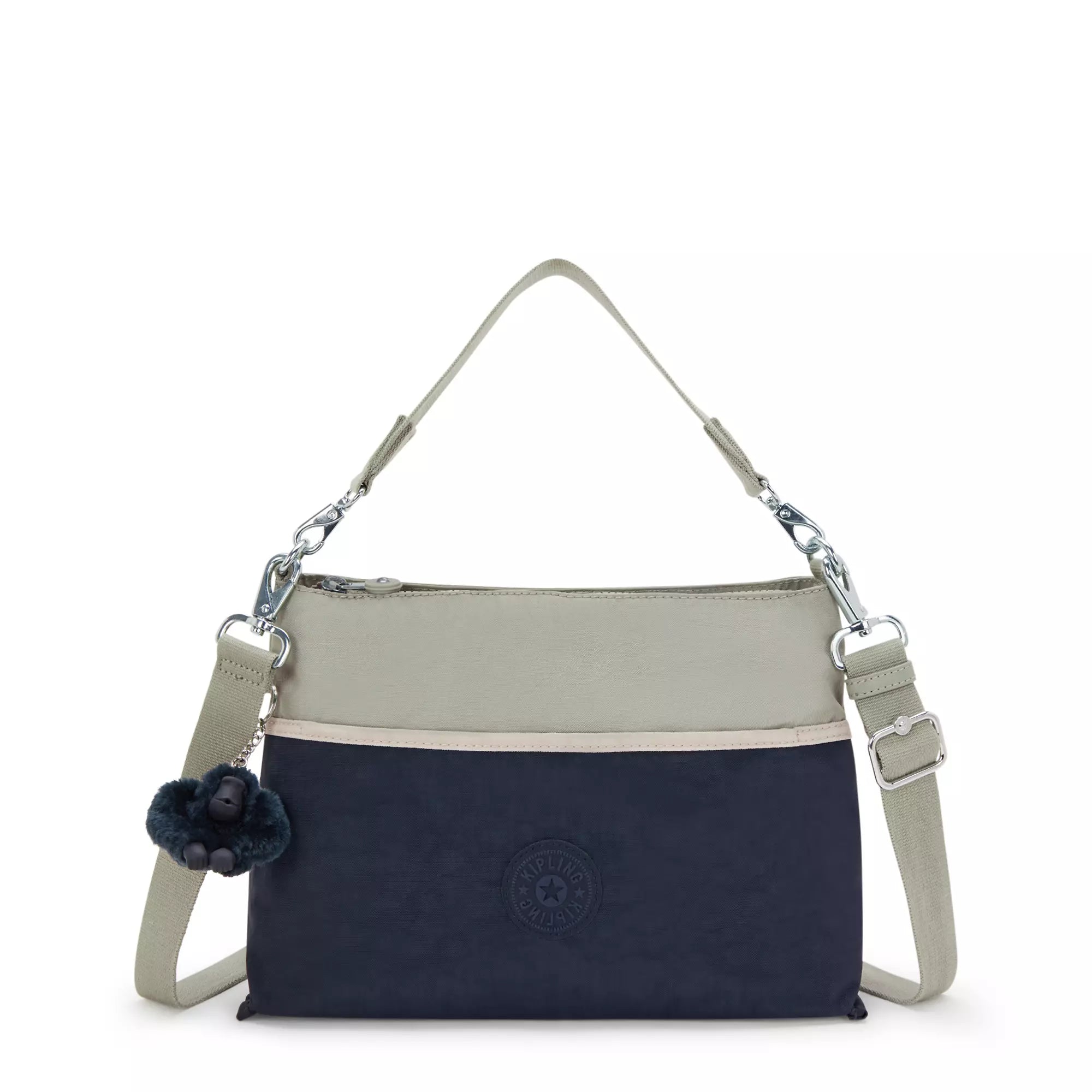 Kipling Hadia Shoulder Bag for Women - Lightweight Travel & Everyday Crossbody Purse in Blue Block F24 | Perfect for Work, Gym & Weekend Outings