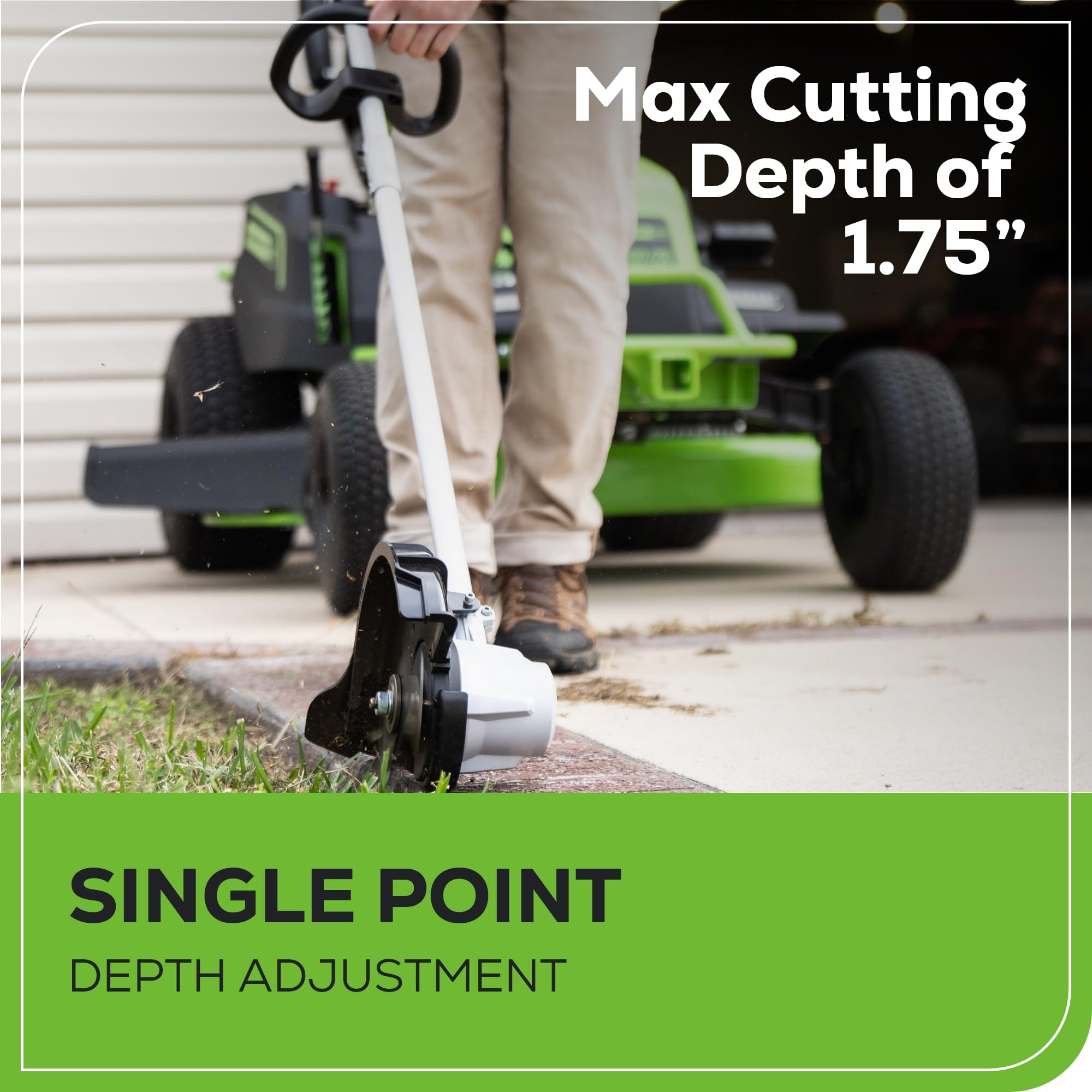 Greenworks 60V 8-Inch Brushless Cordless Lawn Edger with 2.0Ah Battery & Fast Charger Included - Perfect for Trimming Lawn Edges, Driveways, and Sidewalks