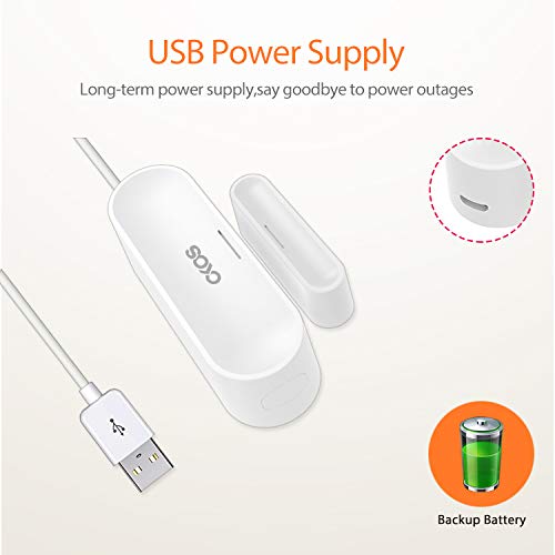 OKOS WiFi Door Window Sensor - Smart Home Security Alarm with Instant Alerts, No Hub Required, Works with Okos Smart App (USB/Battery Powered) - Perfect for Home, Office & Apartment Security