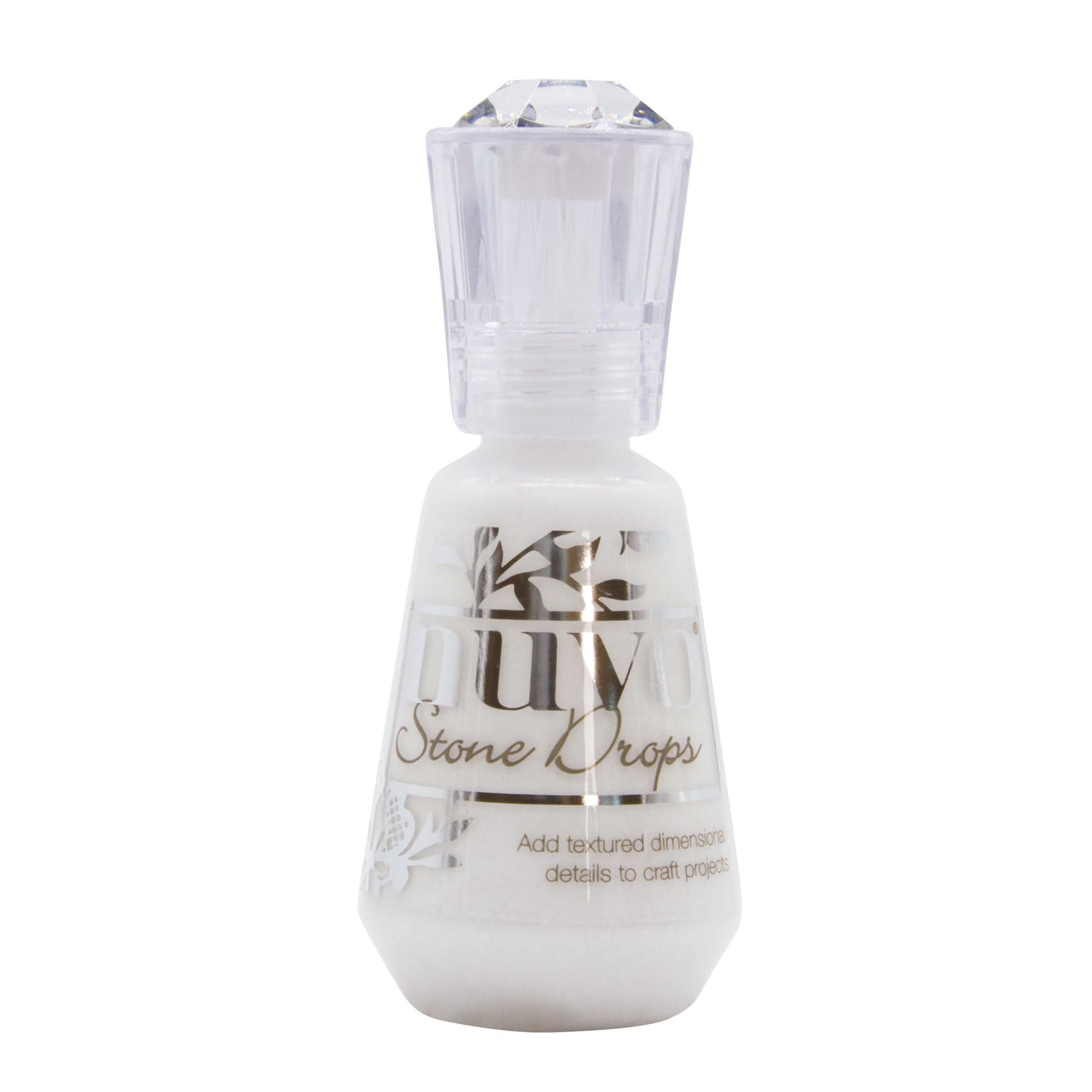 Nuvo Stone Drops 1.5oz Chalk White - Premium Liquid Jewelry Adhesive for DIY Crafts, Jewelry Making, and Home Decor Projects