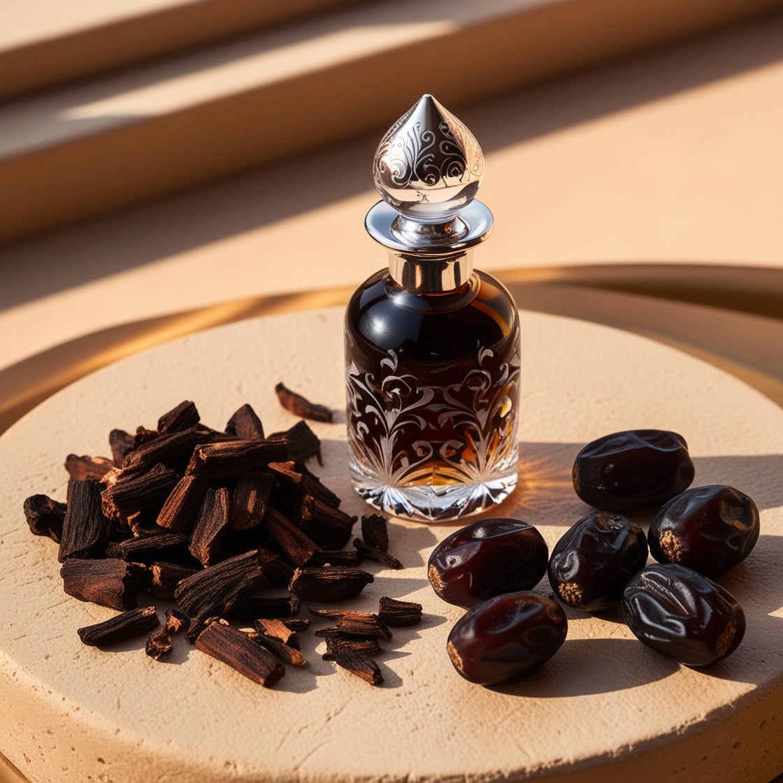 Premium Delight Dates Dark Oud Oil - 100% Pure & Natural Fragrance Oil for Perfume, Soap, Candle Making (All Sizes Available) - Perfect for Aromatherapy, Home Scenting & Luxury Gifts