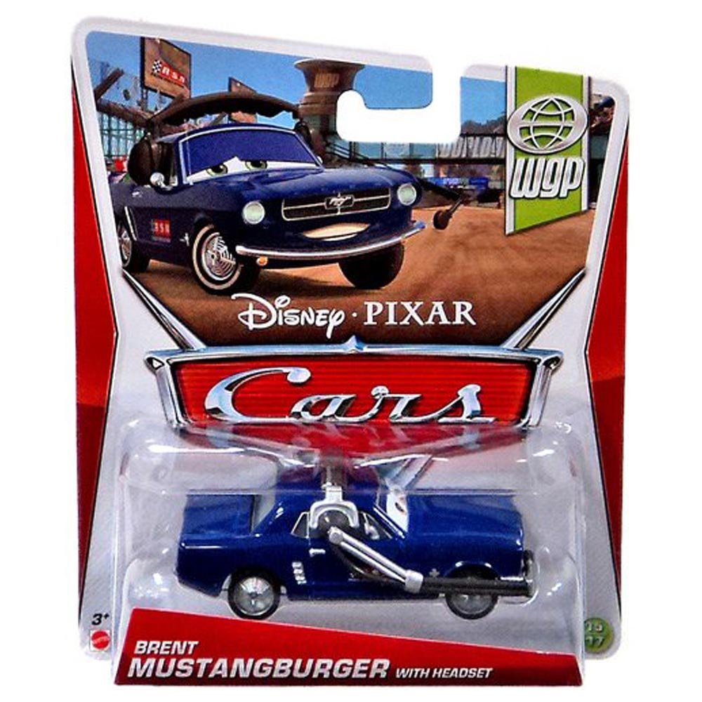 Disney Pixar Cars Brent Mustangburger with Headset - WGP Series #15/17 - 1:55 Scale Die-Cast Model Toy - Perfect for Kids Collectors and Movie Fans Gift