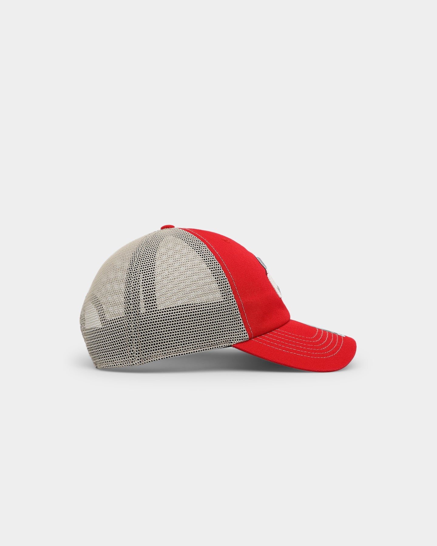 47 Brand Ohio State Buckeyes Trawler '47 Clean Up Strapback Red Hat - Adjustable Snapback Cap for Men and Women - Perfect for Game Day, Tailgating & Casual Wear