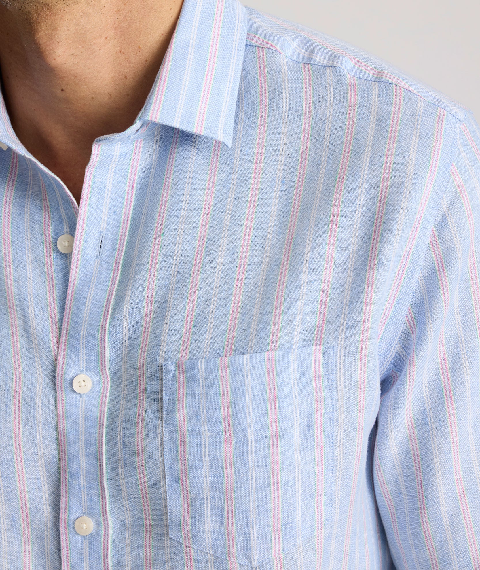 Wrinkle Resistant Linen Boyd Shirt for Men - Comfortable Casual Button Down Shirt for Summer, Office & Travel