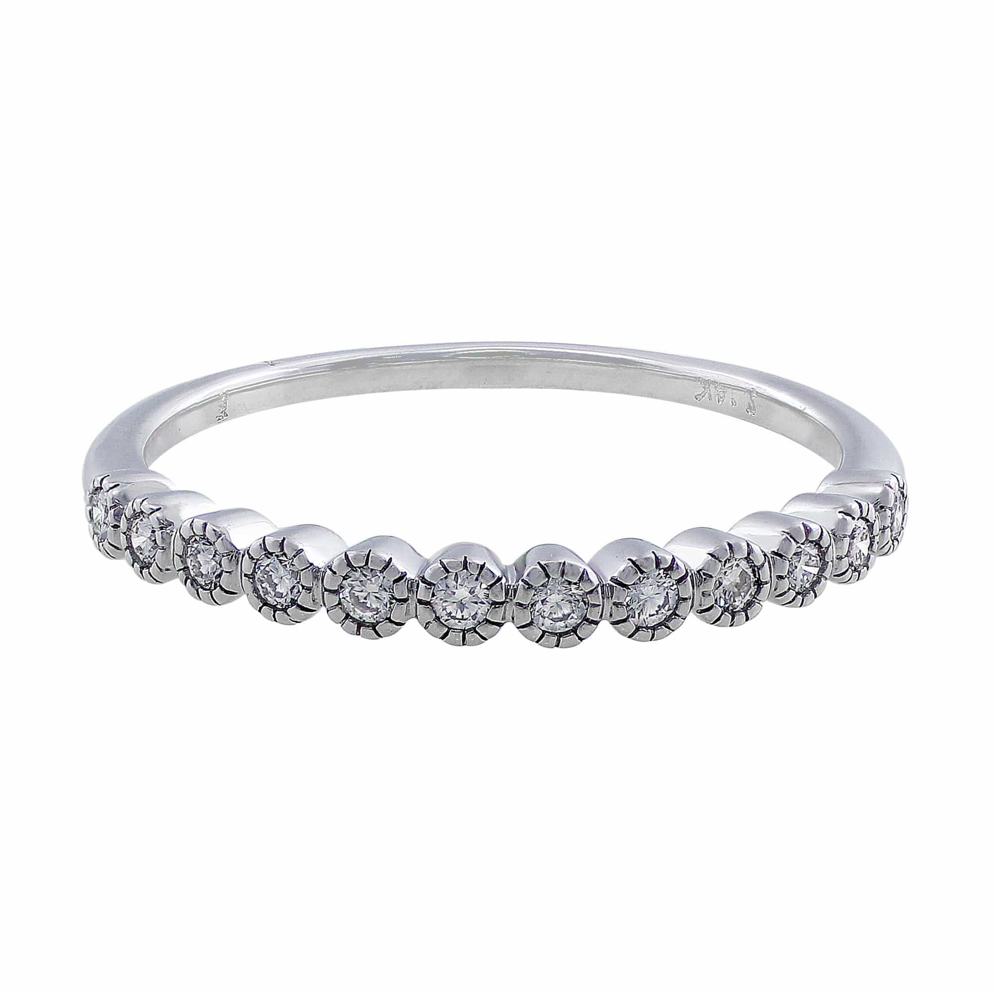 14Kt White Gold Diamond Anniversary Band for Women - Elegant Wedding Ring for Anniversary, Engagement & Special Occasions