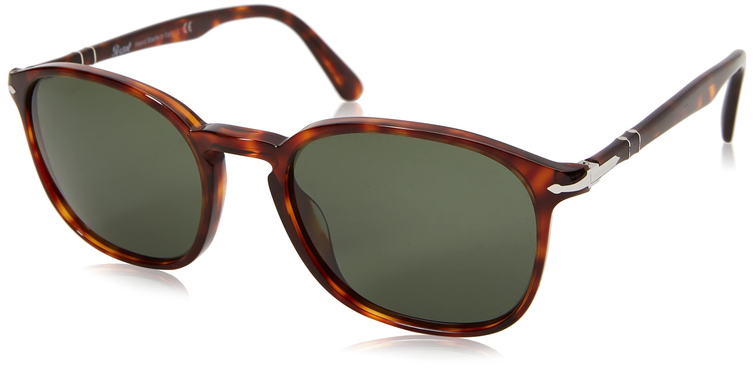 Persol PO3215S Square Sunglasses for Men & Women - Classic UV Protection Polarized Lenses - Perfect for Driving, Travel & Outdoor Activities