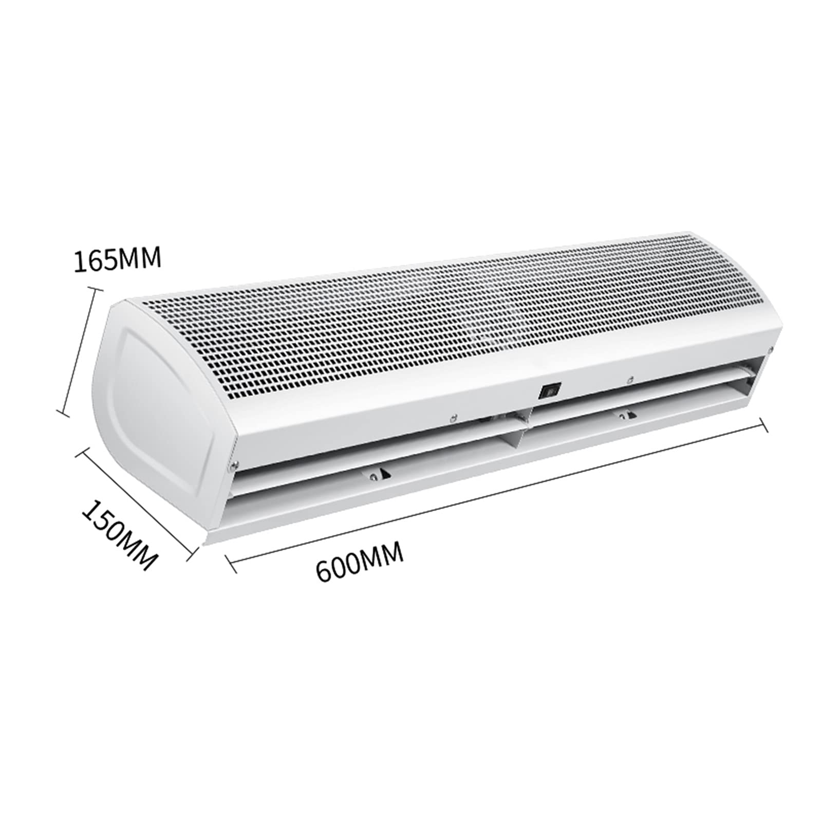 Commercial Silent Air Curtain - Wall Mounted 2-Speed Door Air Barrier with Remote Control, Large Airflow & Adjustable Wind Direction, Energy Efficient Motor (0.6m) - Ideal for Store Entrances, Restaurants & Warehouses to Block Insects & Maintain Temperature
