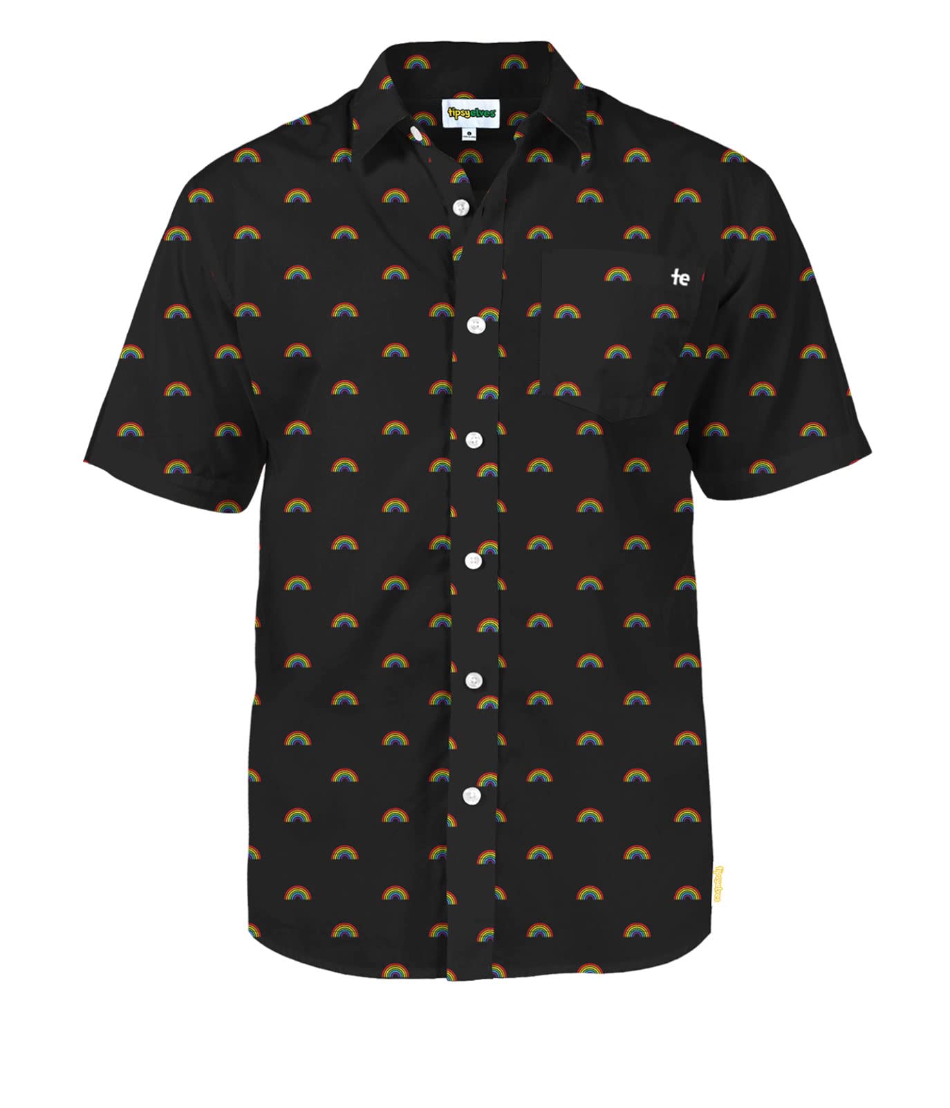 Men's LGBT Pride Button Down Shirts - Casual Rainbow Gay Pride Short Sleeve Shirt for LGBTQ+ Community | Perfect for Pride Parades, Festivals & Casual Wear