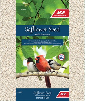 Premium Safflower Seeds 10Lb by Red River Commodities - High-Quality Bird Feed for Wild Birds, Cardinals & Finches - Perfect for Backyard Bird Feeders & Wildlife Gardens